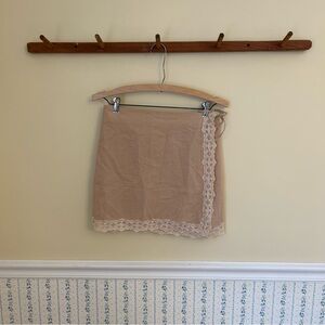 Zara Mini Lace Trimmed Wrap Skirt